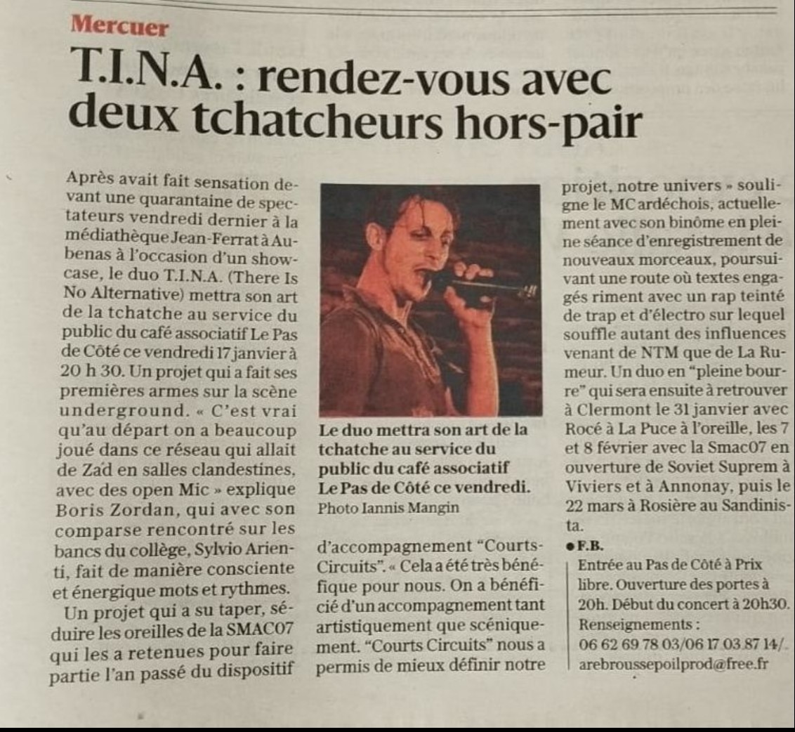 Article presse T.I.N.A